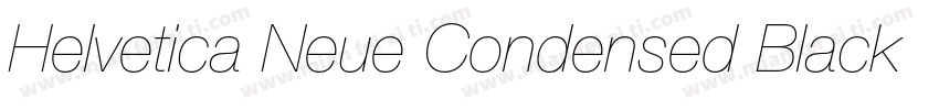 Helvetica Neue Condensed Black Ital字体转换